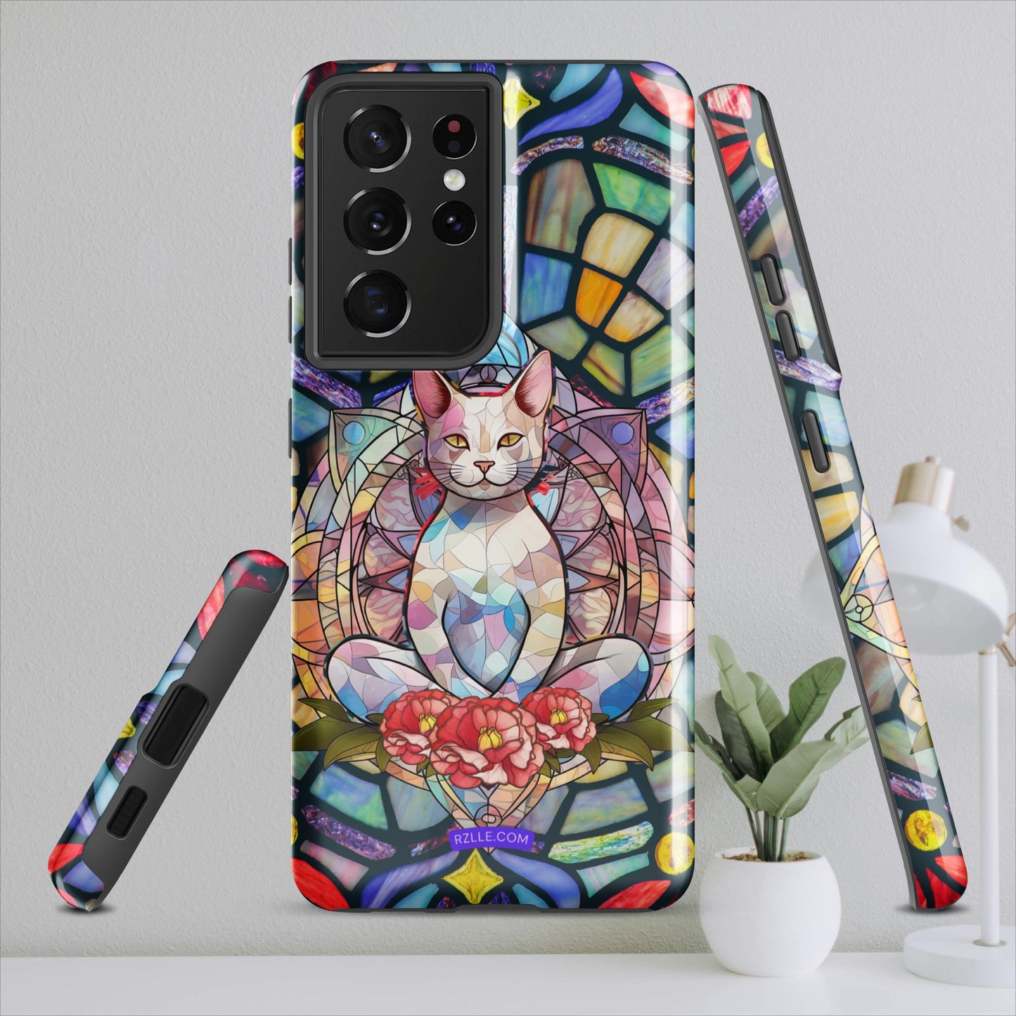 Stained Glass Zen Cat Tough case for Samsung®