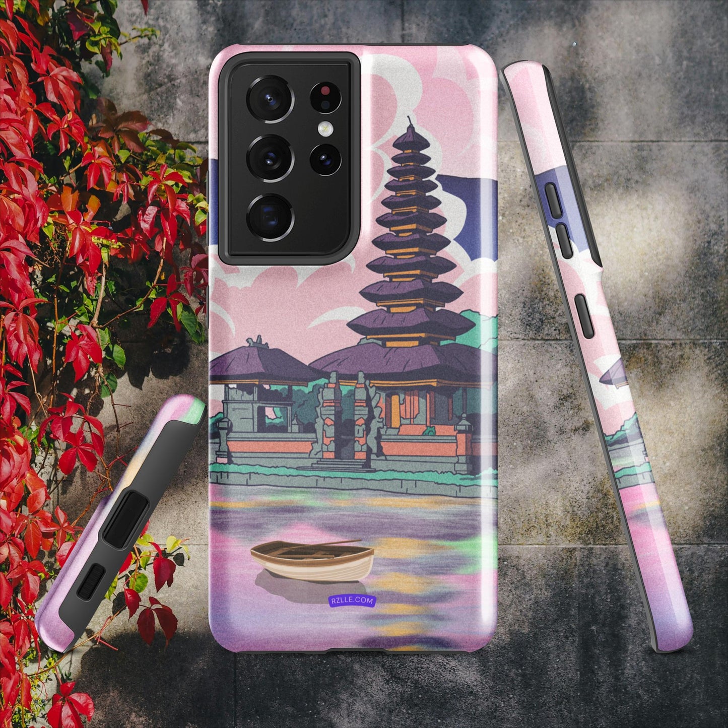 Japanese Temple In Watercolor Tough case for Samsung®