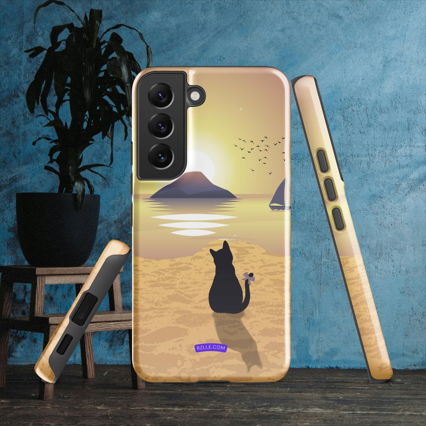 Cat Looking At Sunset Samsung® Galaxy Tough Phone Case