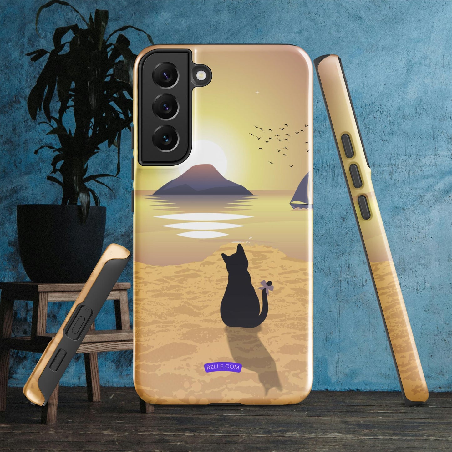 Cat Looking At Sunset Samsung® Galaxy Tough Phone Case