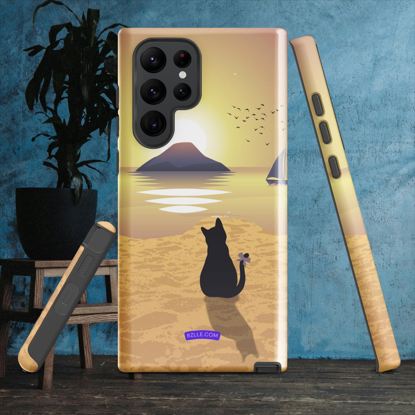 Cat Looking At Sunset Samsung® Galaxy Tough Phone Case