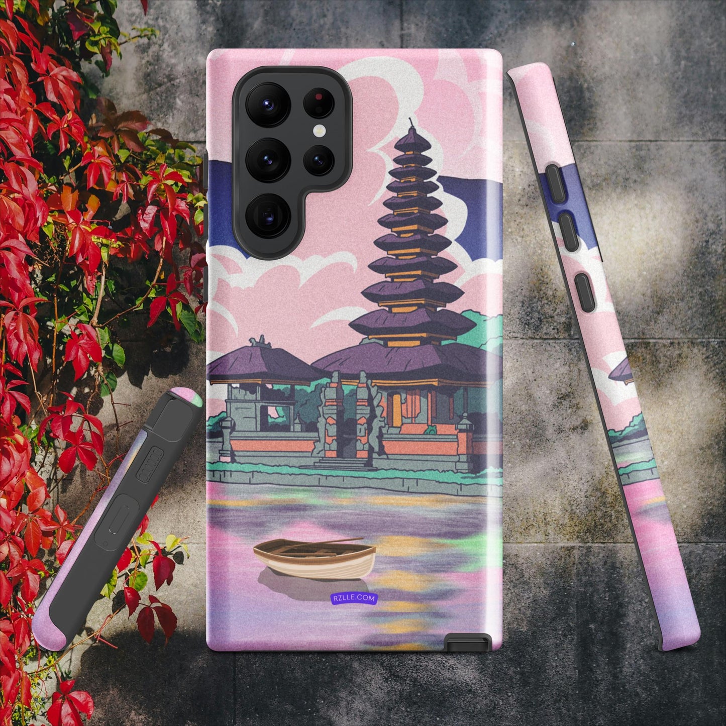 Japanese Temple In Watercolor Tough case for Samsung®