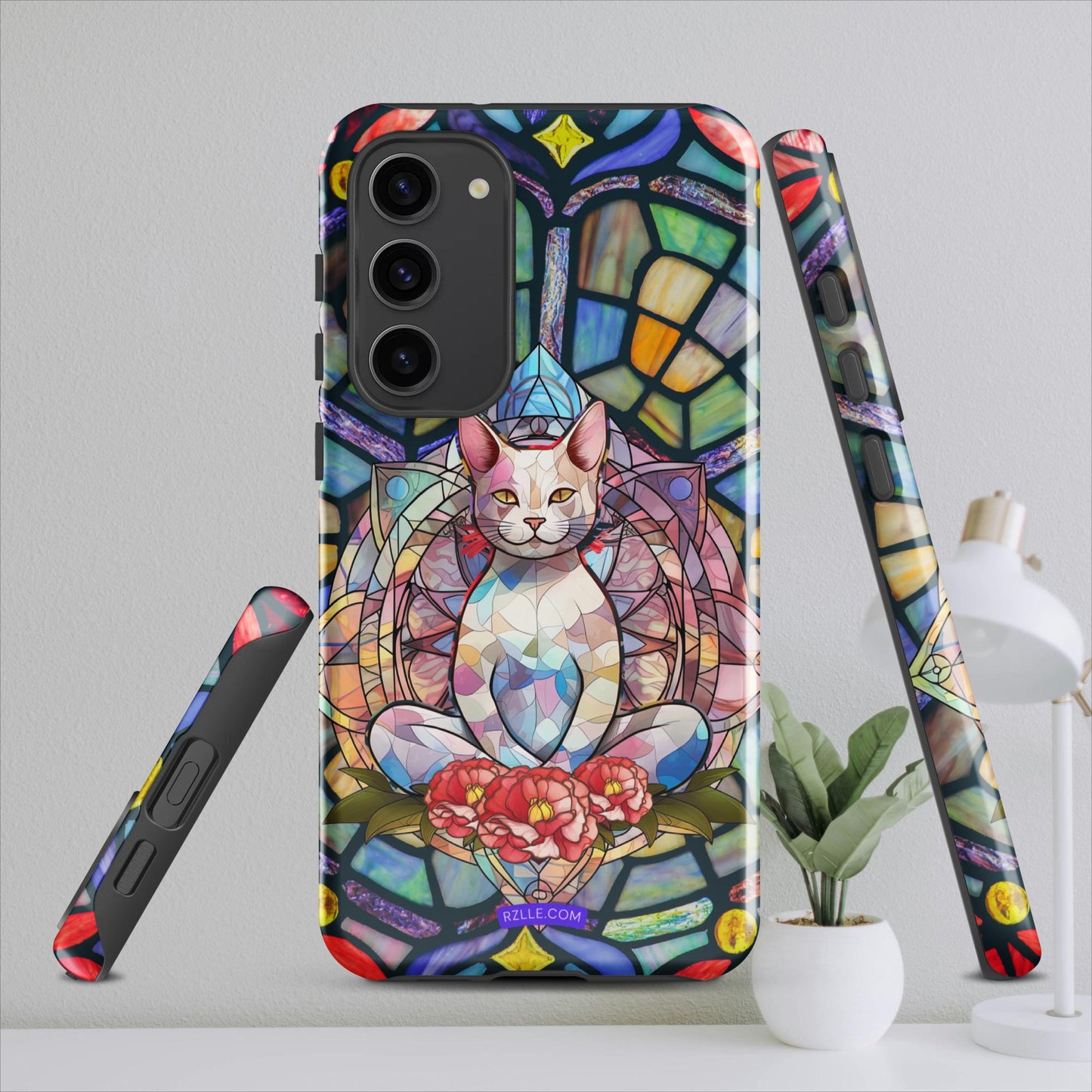 Stained Glass Zen Cat Tough case for Samsung®