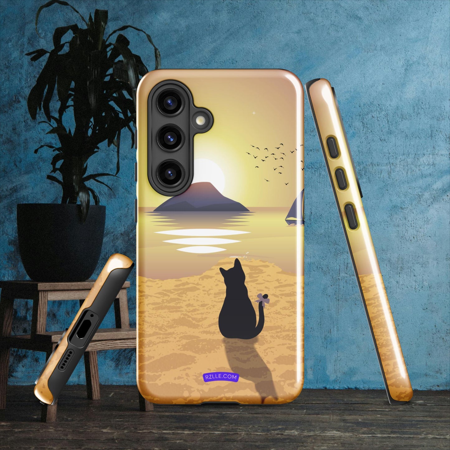 Cat Looking At Sunset Samsung® Galaxy Tough Phone Case