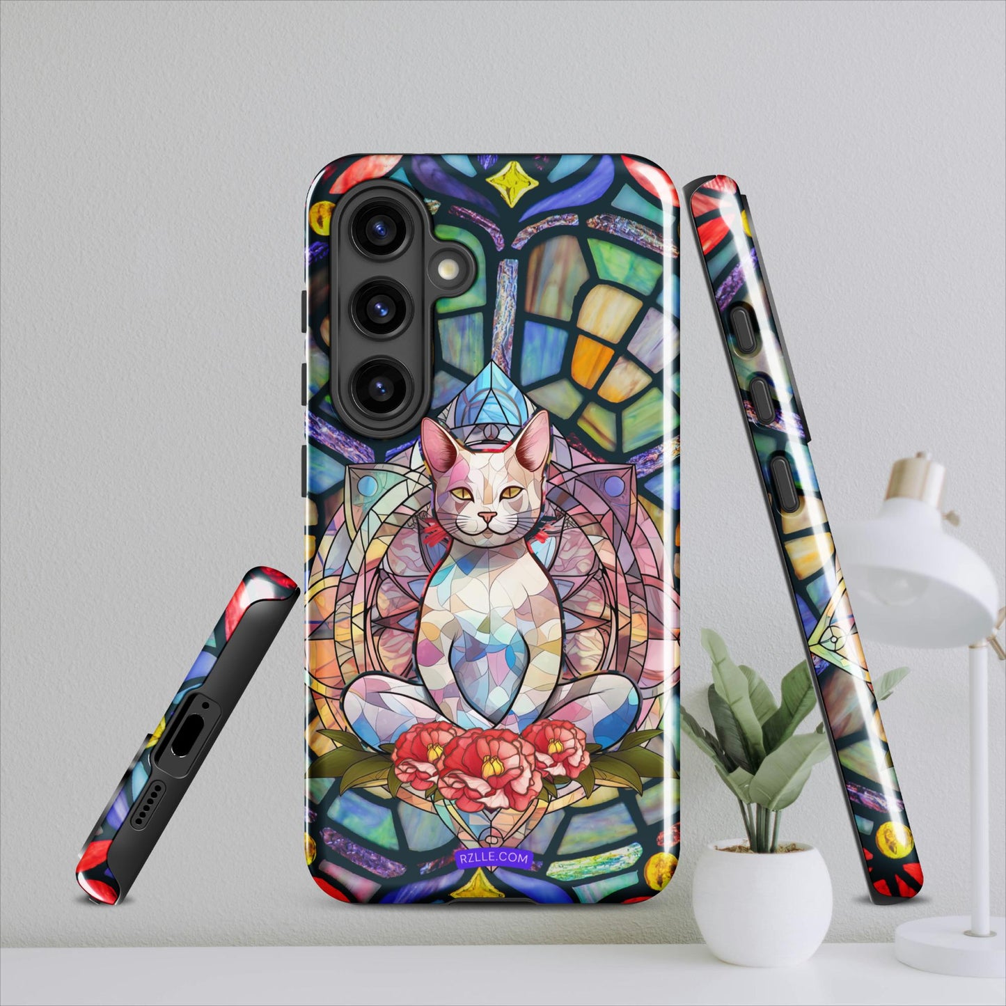 Stained Glass Zen Cat Tough case for Samsung®