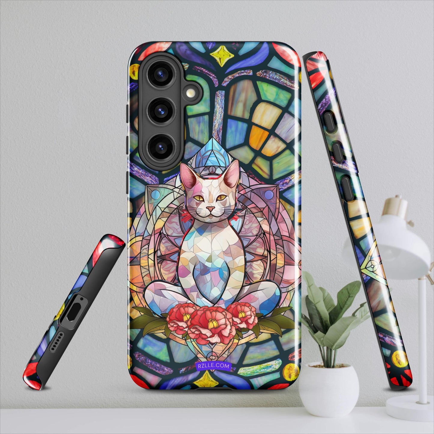 Stained Glass Zen Cat Tough case for Samsung®