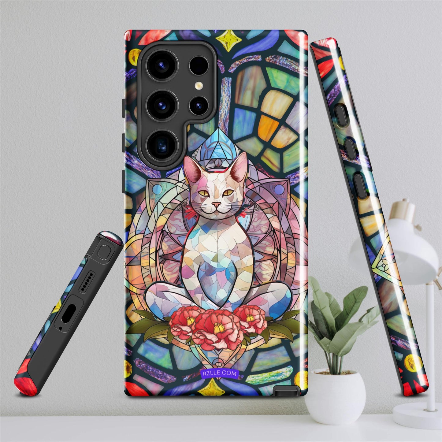 Stained Glass Zen Cat Tough case for Samsung®