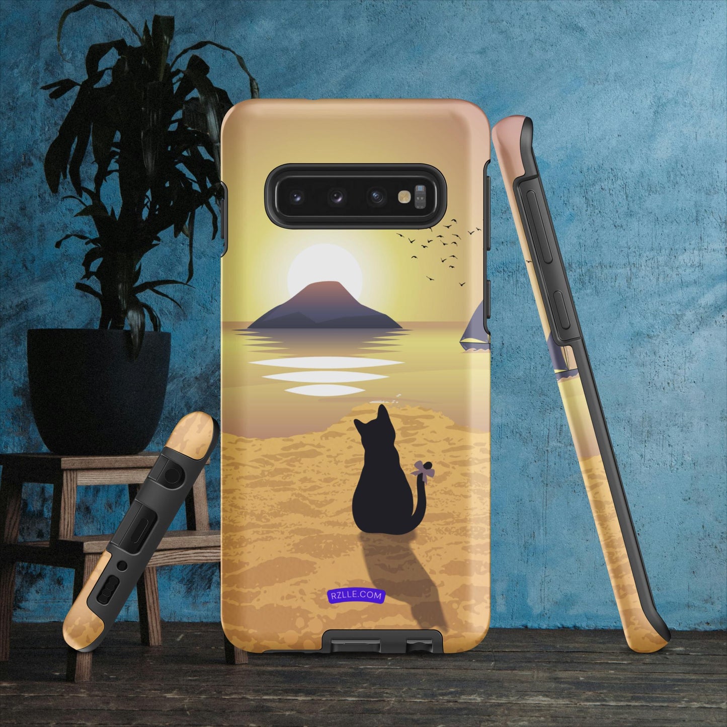 Cat Looking At Sunset Samsung® Galaxy Tough Phone Case