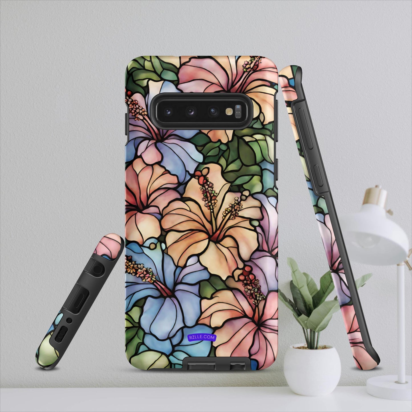 Stained Glass Hibiscus Flowers Tough case for Samsung®