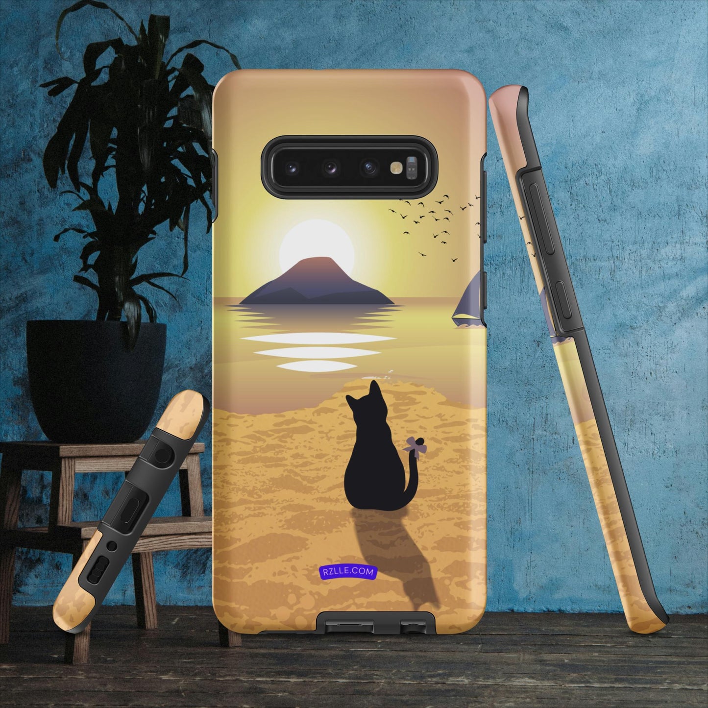 Cat Looking At Sunset Samsung® Galaxy Tough Phone Case