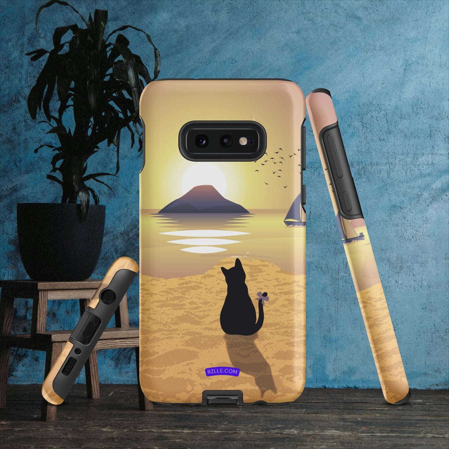 Cat Looking At Sunset Samsung® Galaxy Tough Phone Case