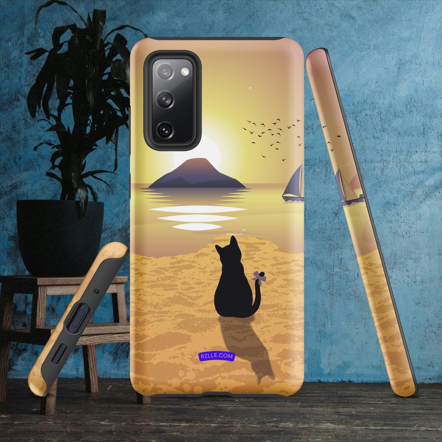 Cat Looking At Sunset Samsung® Galaxy Tough Phone Case