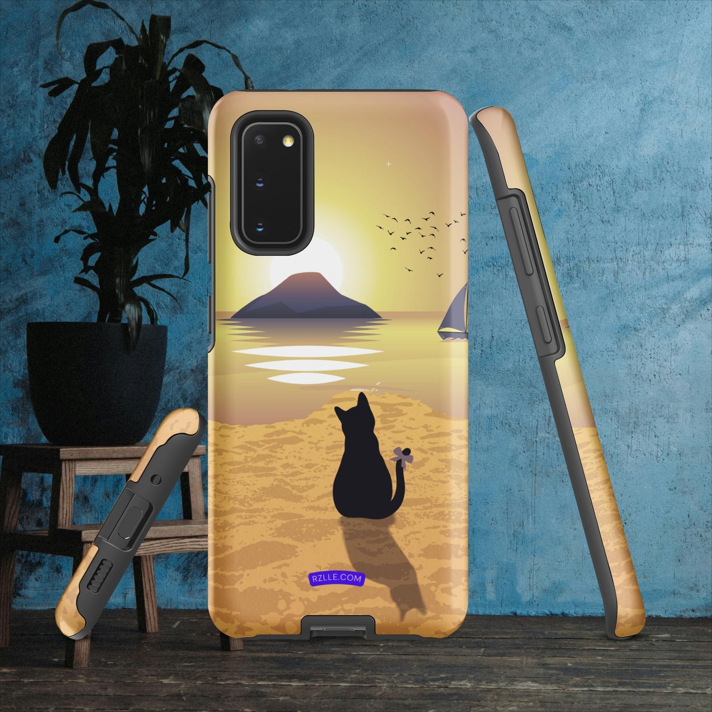 Cat Looking At Sunset Samsung® Galaxy Tough Phone Case