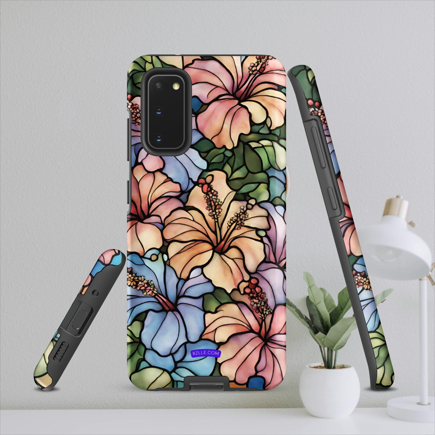 Stained Glass Hibiscus Flowers Tough case for Samsung®