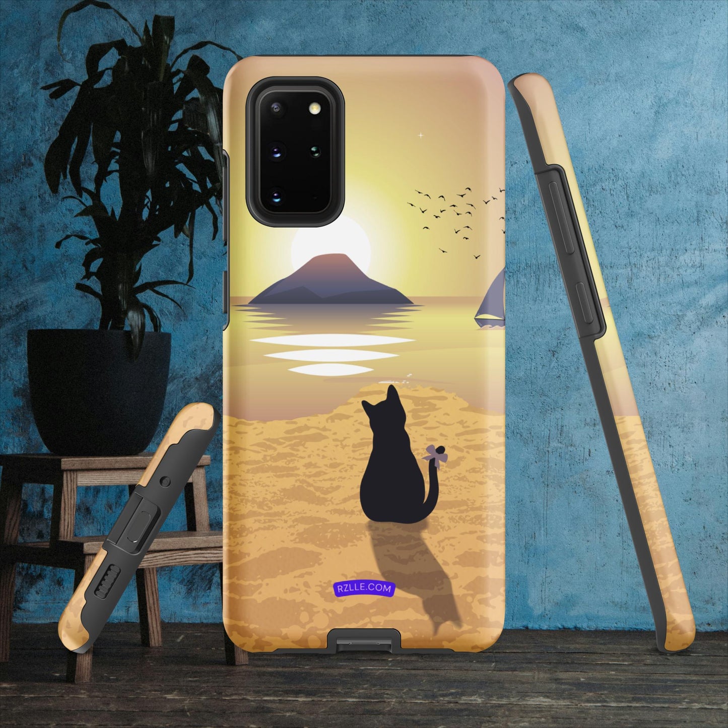 Cat Looking At Sunset Samsung® Galaxy Tough Phone Case