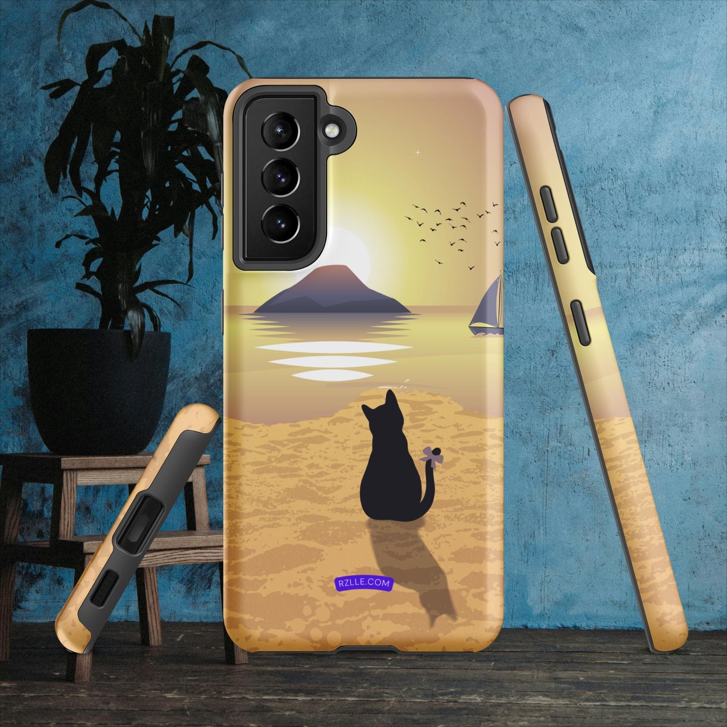 Cat Looking At Sunset Samsung® Galaxy Tough Phone Case