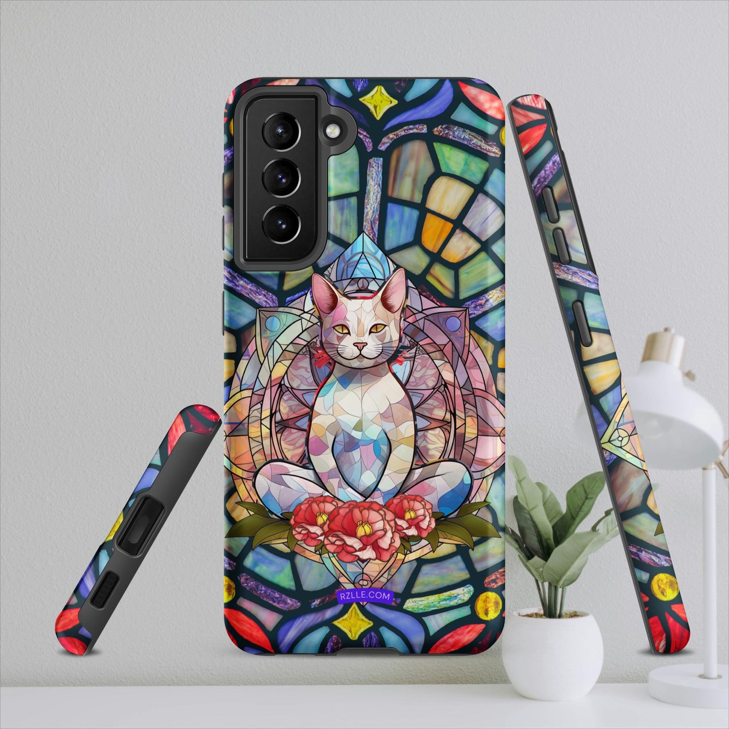 Stained Glass Zen Cat Tough case for Samsung®