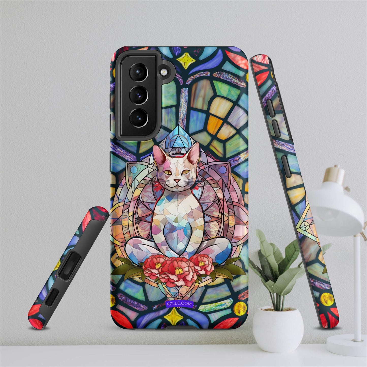 Stained Glass Zen Cat Tough case for Samsung®