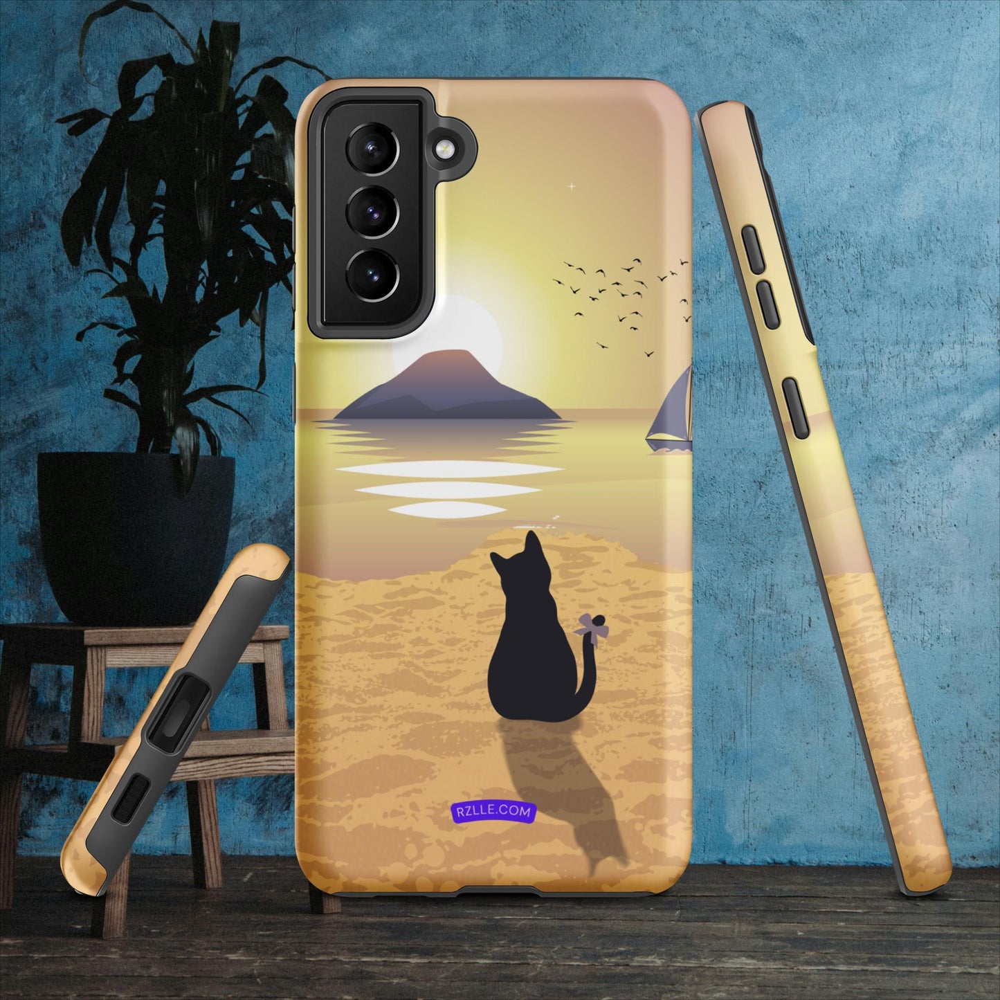 Cat Looking At Sunset Samsung® Galaxy Tough Phone Case