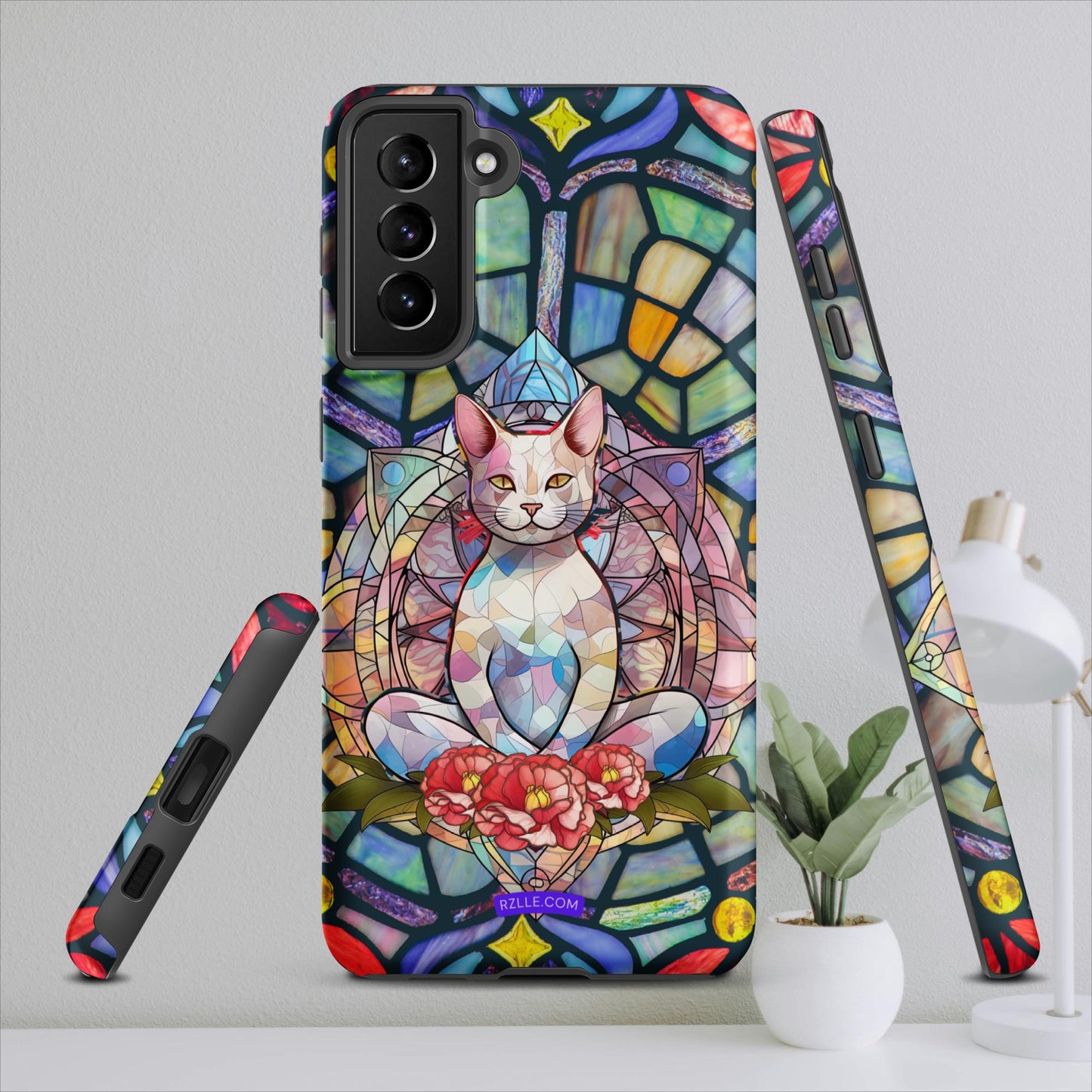 Stained Glass Zen Cat Tough case for Samsung®