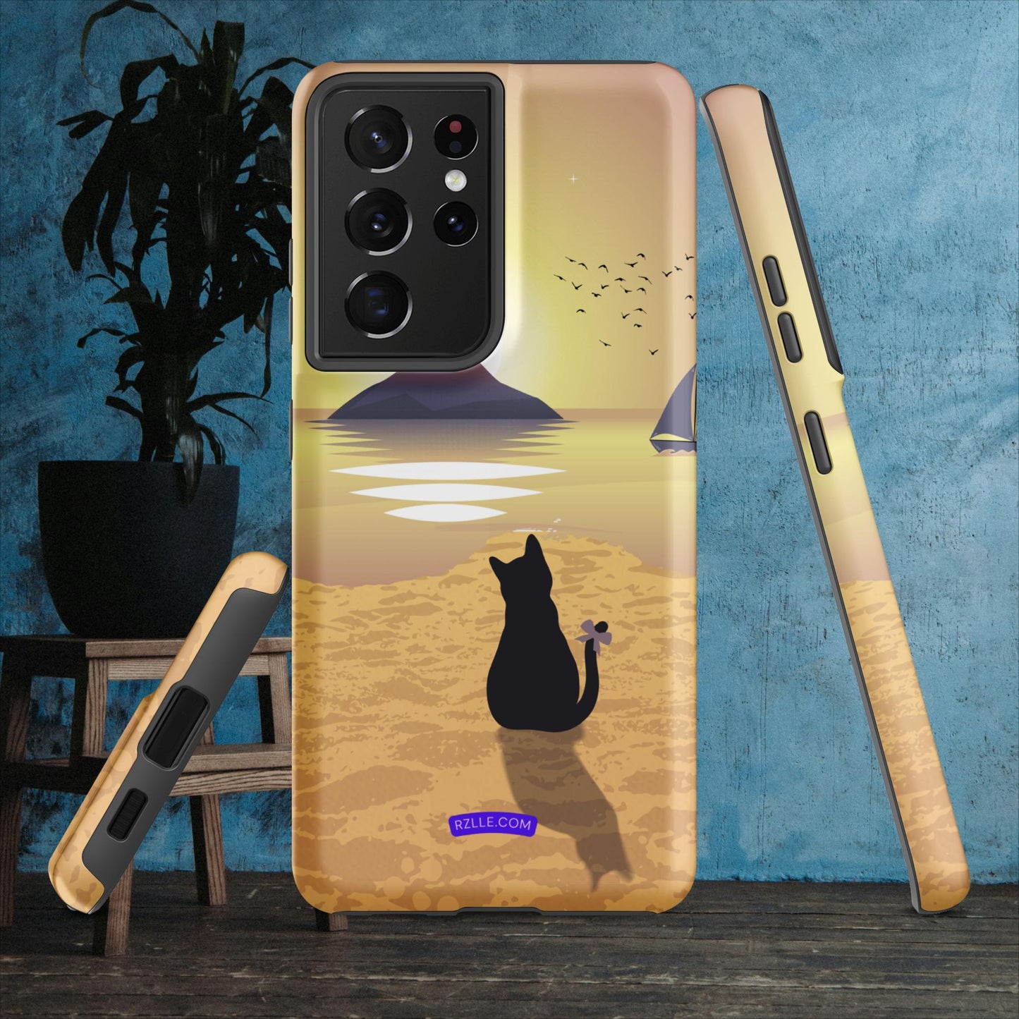 Cat Looking At Sunset Samsung® Galaxy Tough Phone Case