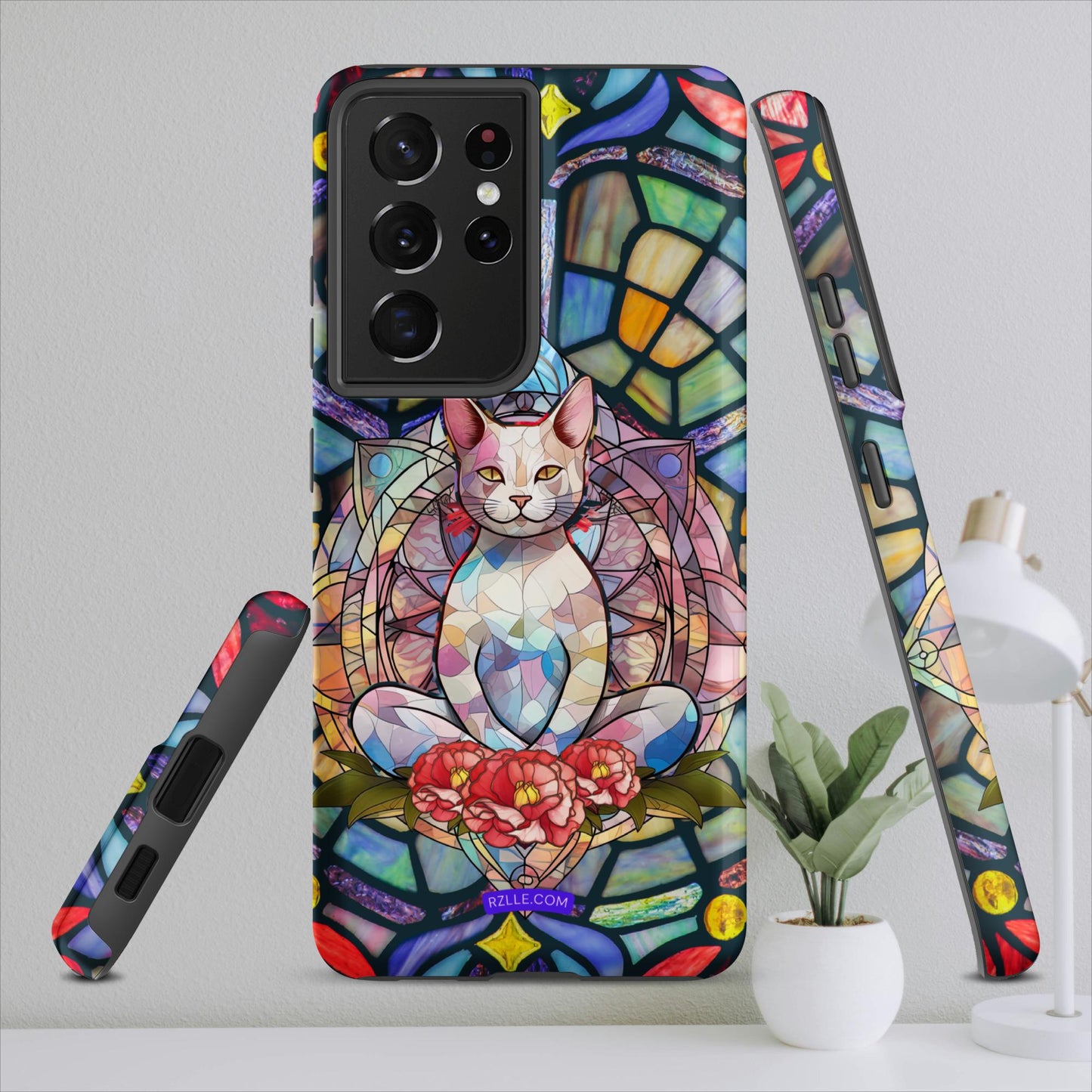 Stained Glass Zen Cat Tough case for Samsung®