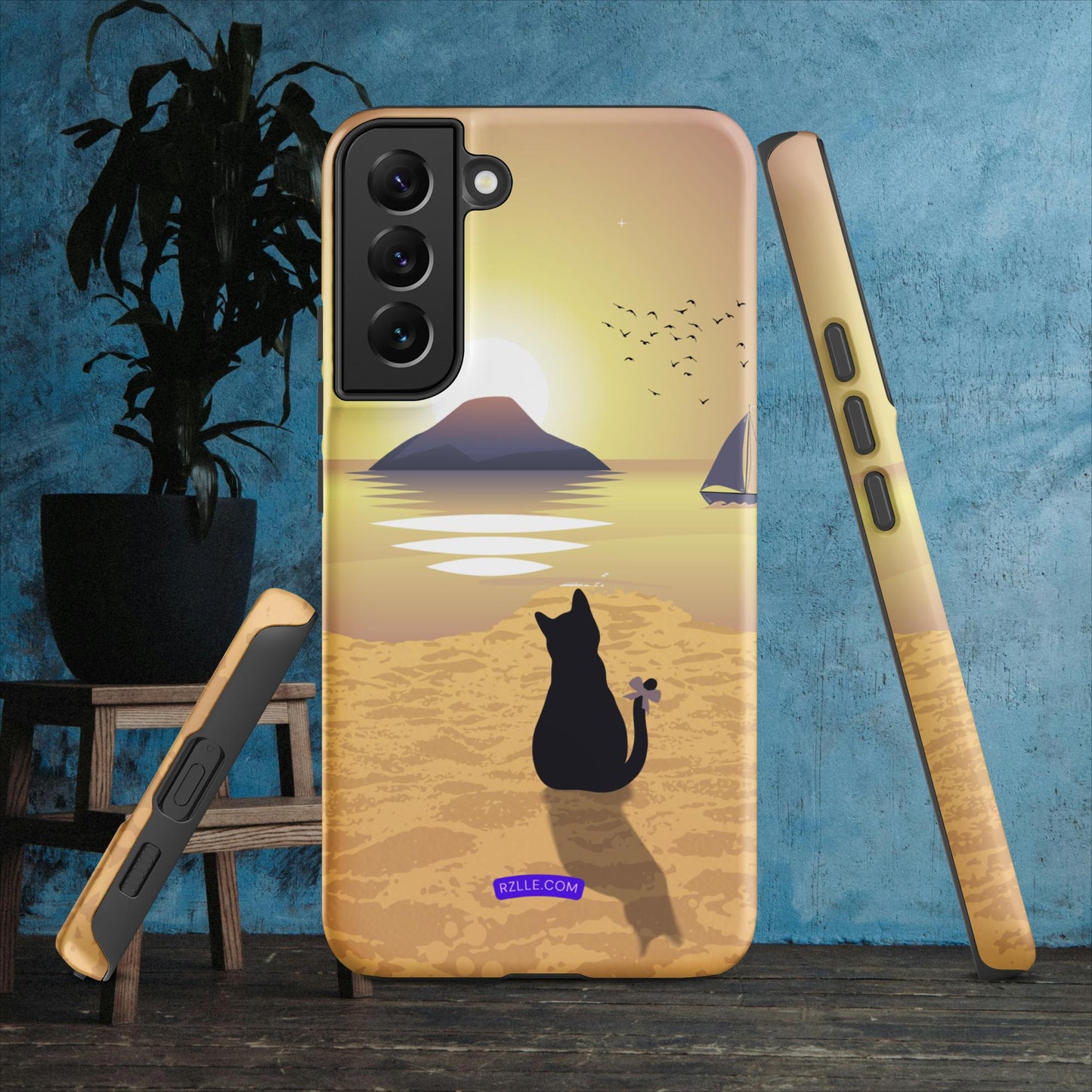 Cat Looking At Sunset Samsung® Galaxy Tough Phone Case