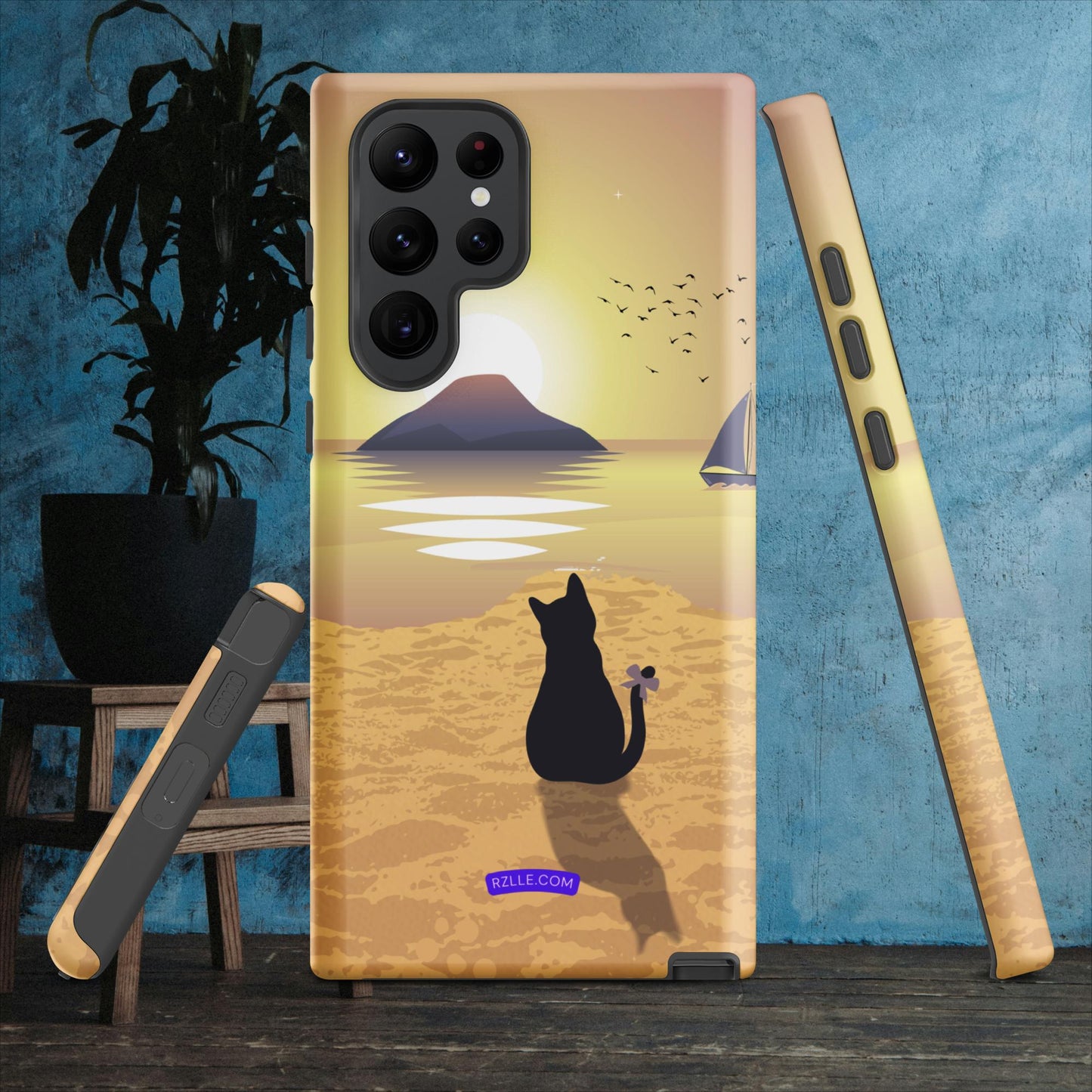 Cat Looking At Sunset Samsung® Galaxy Tough Phone Case