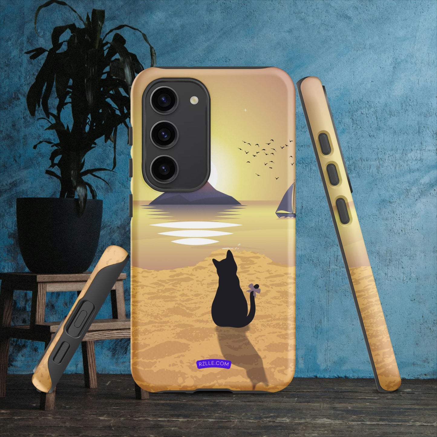 Cat Looking At Sunset Samsung® Galaxy Tough Phone Case