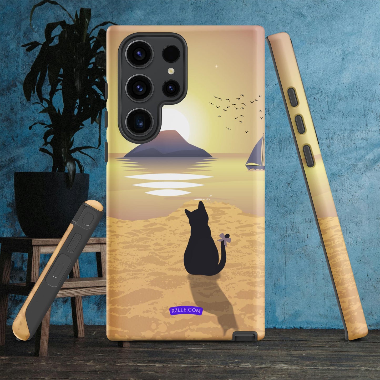 Cat Looking At Sunset Samsung® Galaxy Tough Phone Case