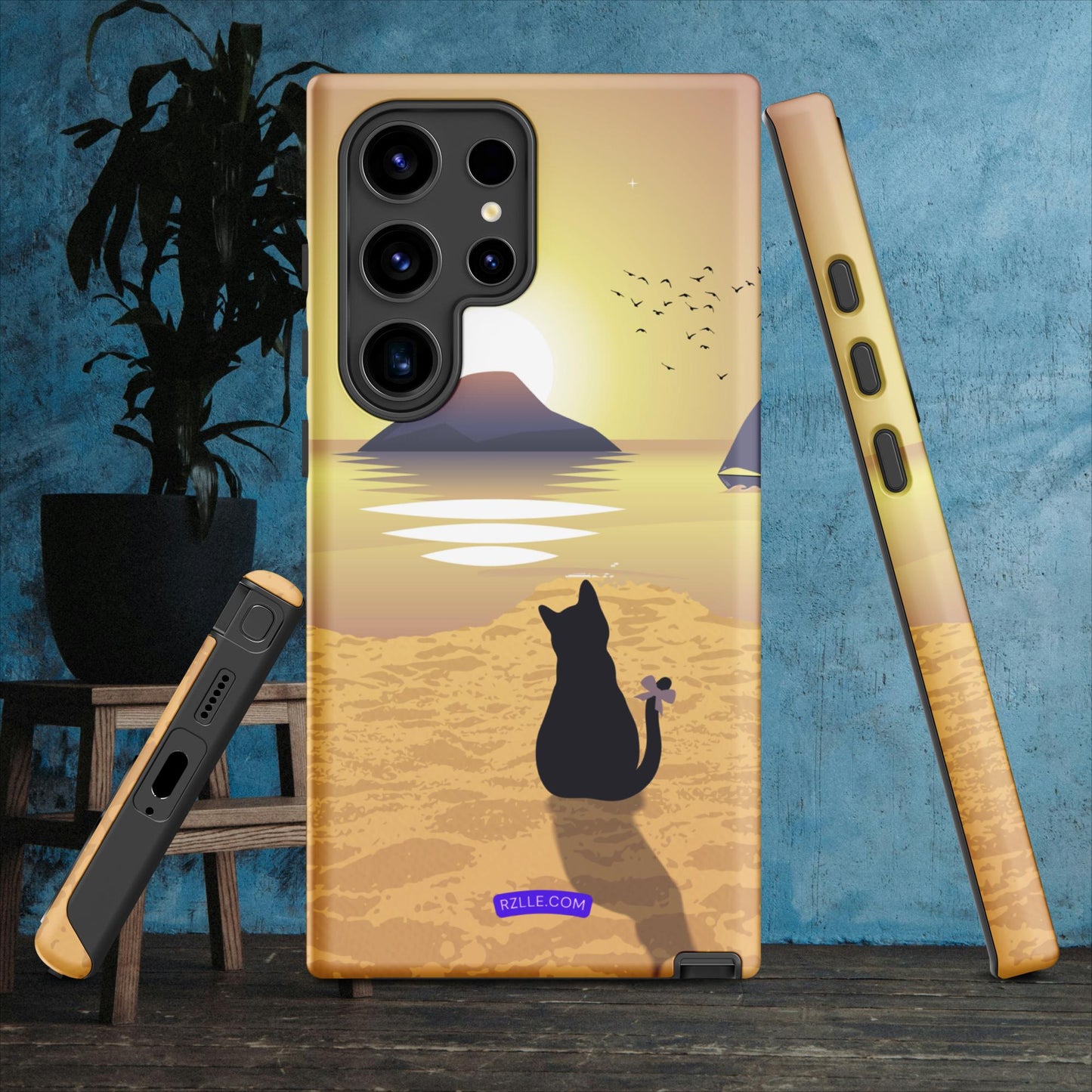 Cat Looking At Sunset Samsung® Galaxy Tough Phone Case