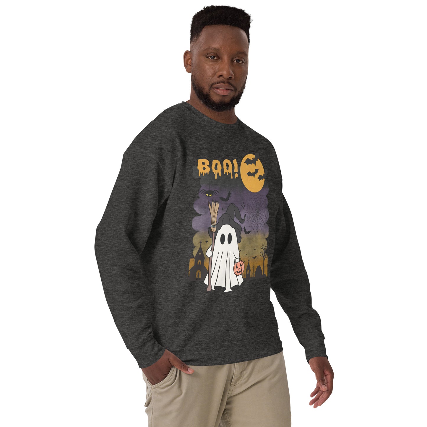 Boo! Cute Ghost Unisex Premium Sweatshirt