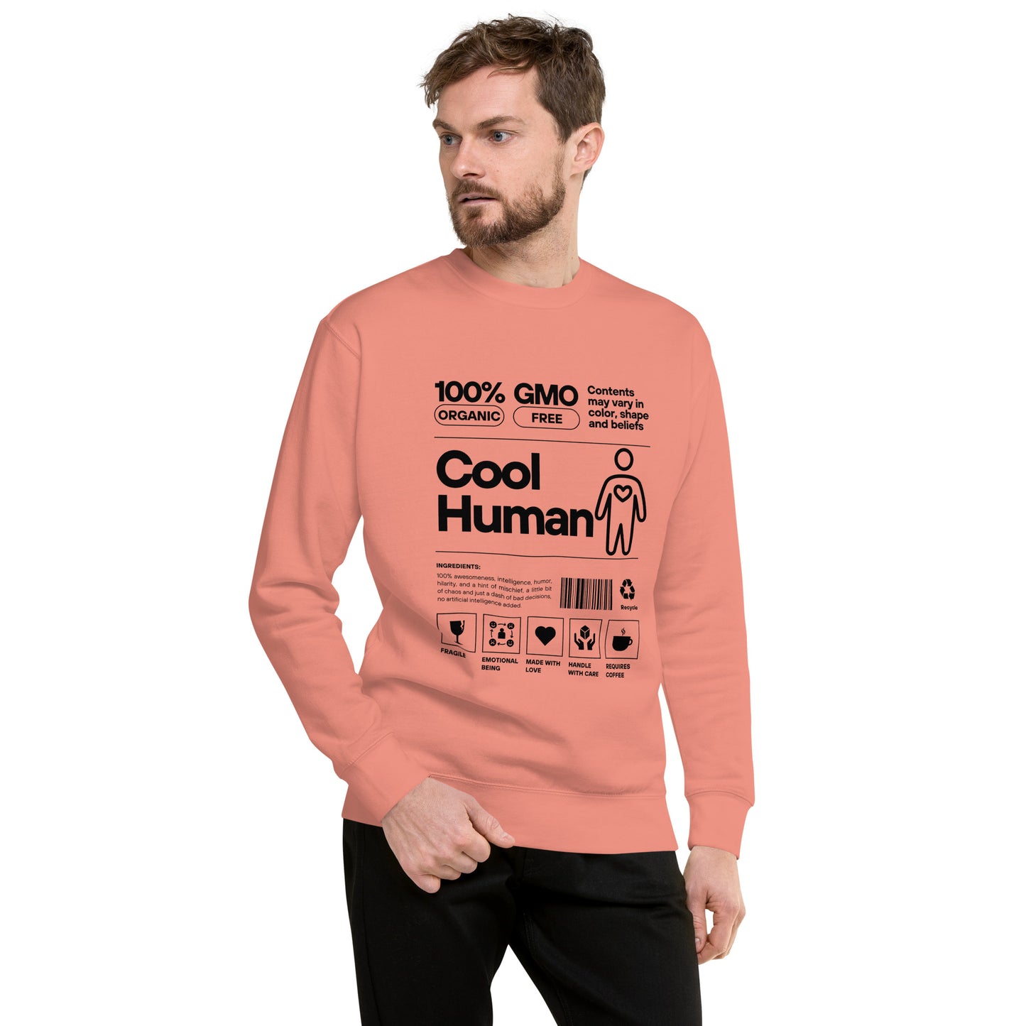 Cool Human 100% Organic Unisex Premium Sweatshirt Light