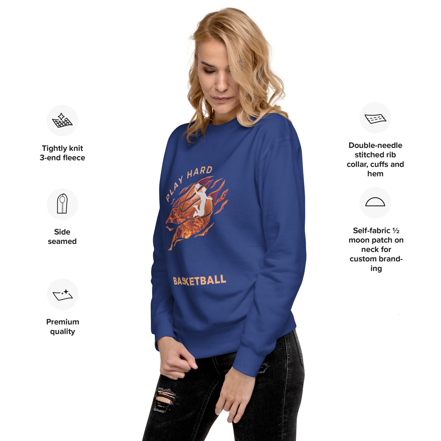 Play Hard Basketball Unisex Premium Sweatshirt