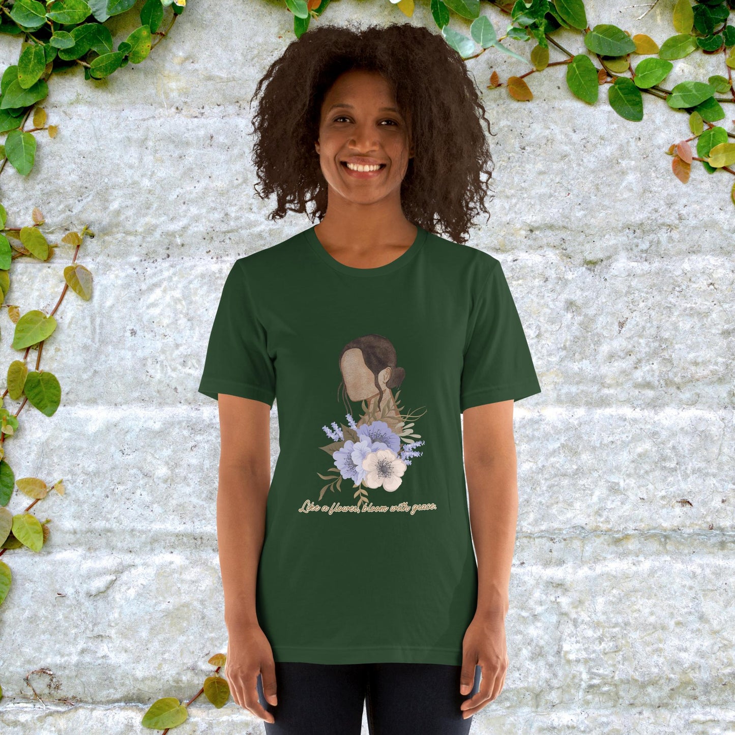 Like a Flower Bloom with Grace Unisex t-shirt