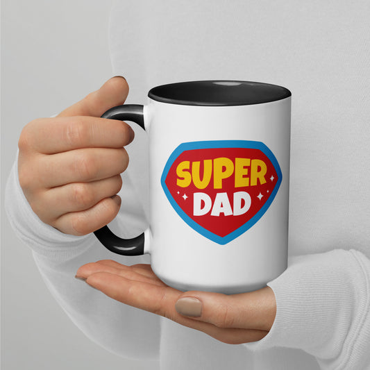 Super Dad Mug With Color Inside