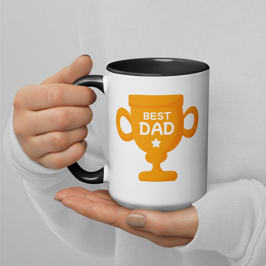 Best Dad Trophy Mug With Color Inside