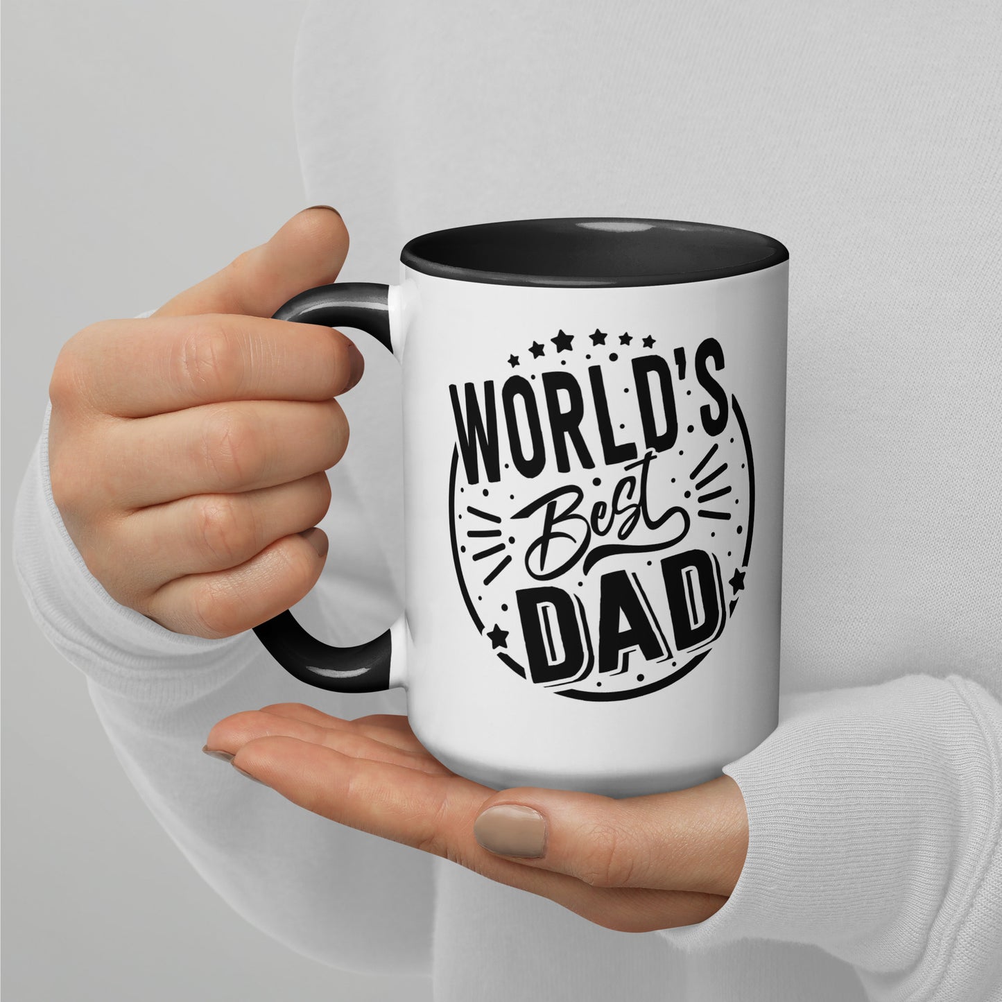 World’s Best Dad Mug With Color Inside