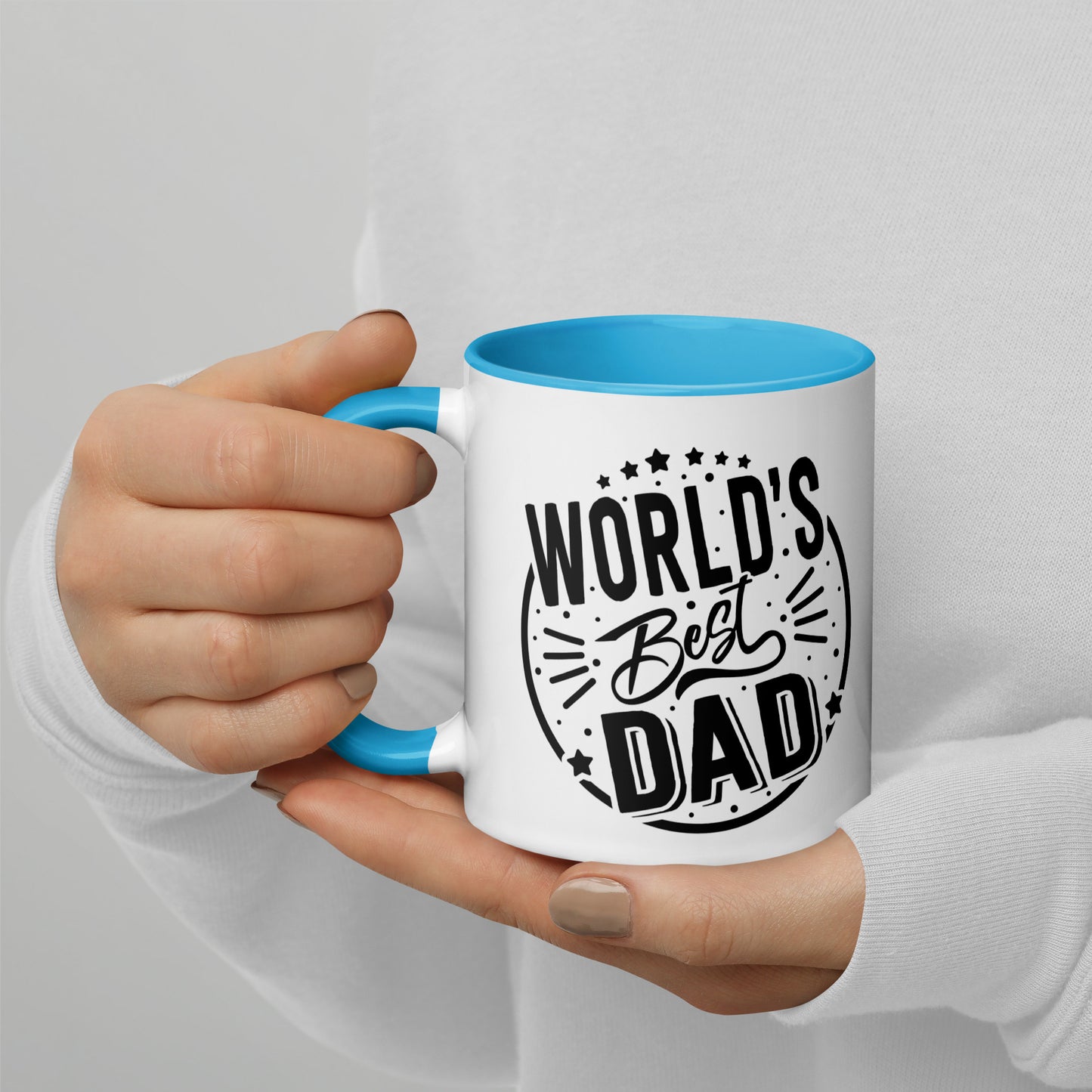 World’s Best Dad Mug With Color Inside