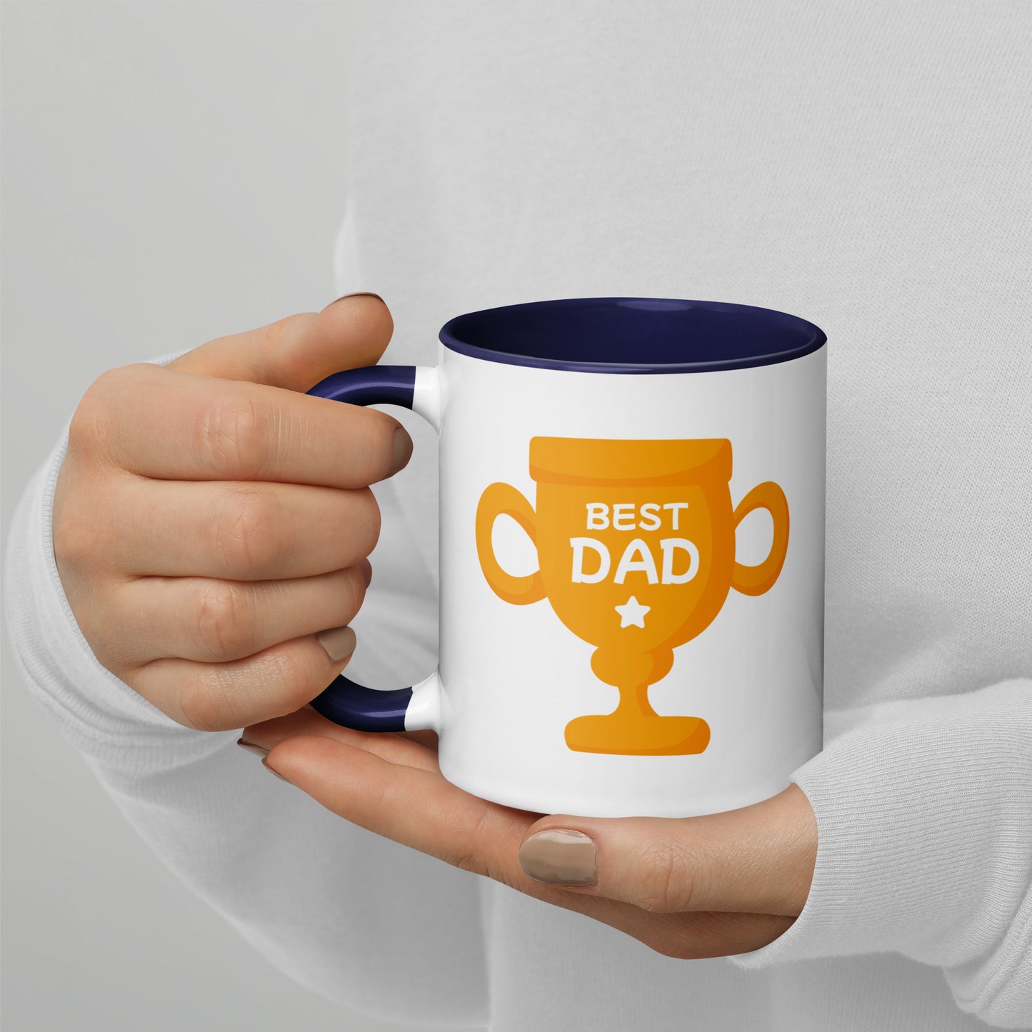 Best Dad Trophy Mug With Color Inside