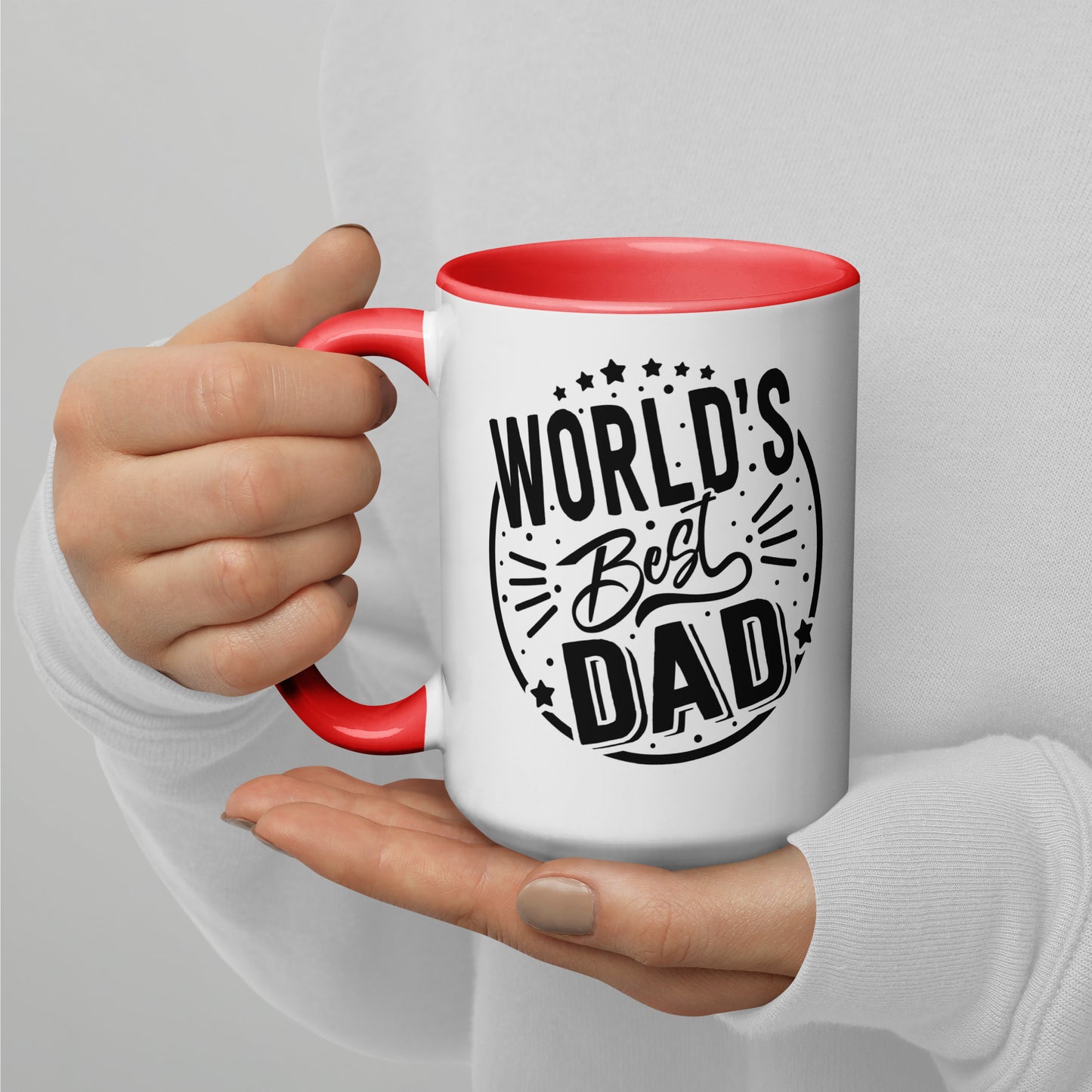 World’s Best Dad Mug With Color Inside