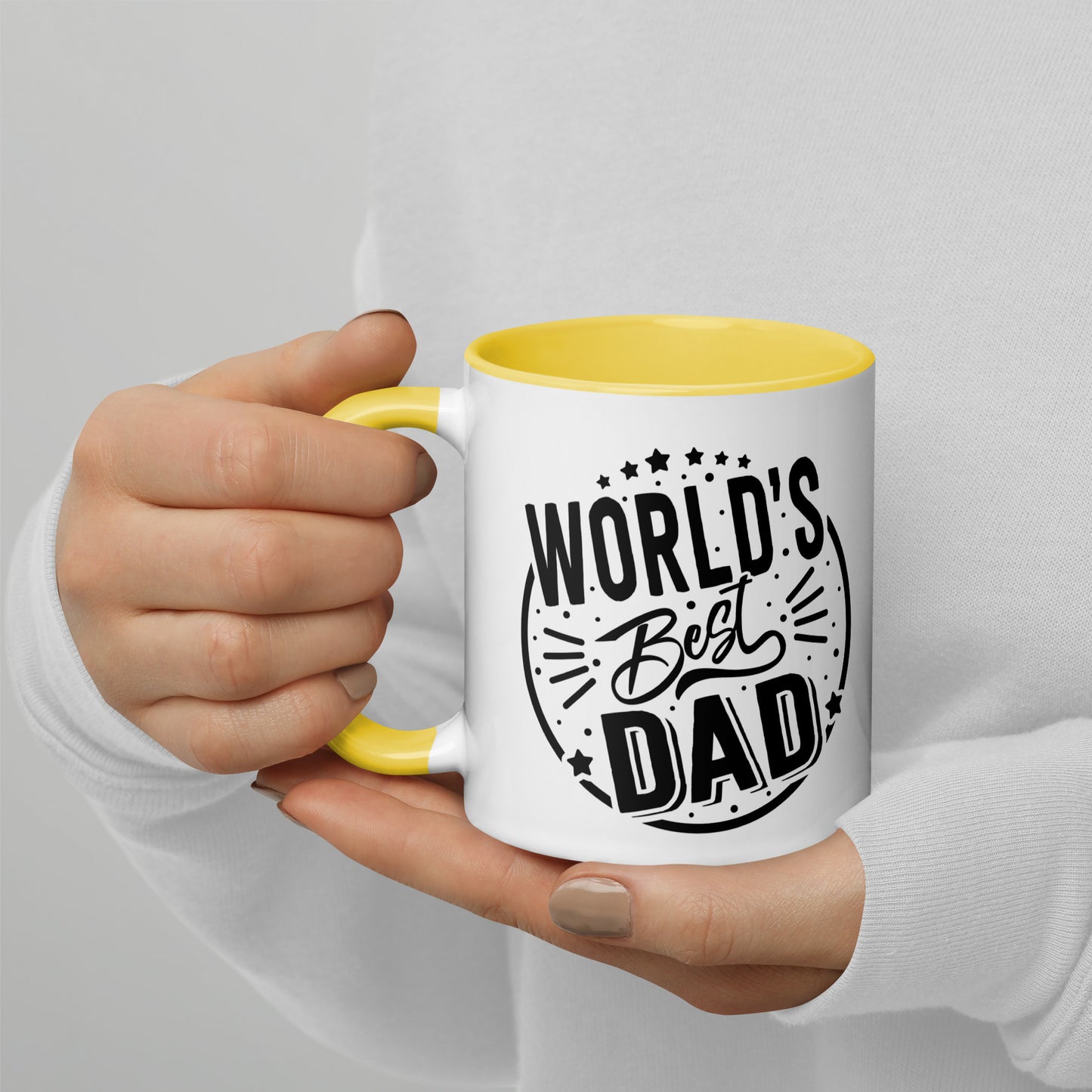 World’s Best Dad Mug With Color Inside