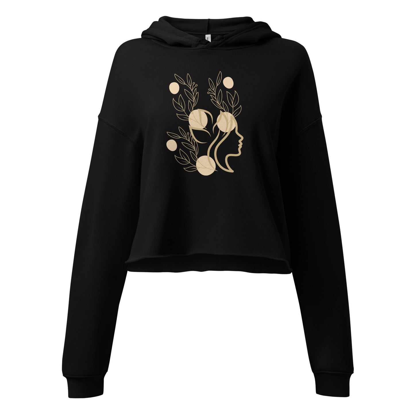 Boho Chic Flower Lady Crop Hoodie