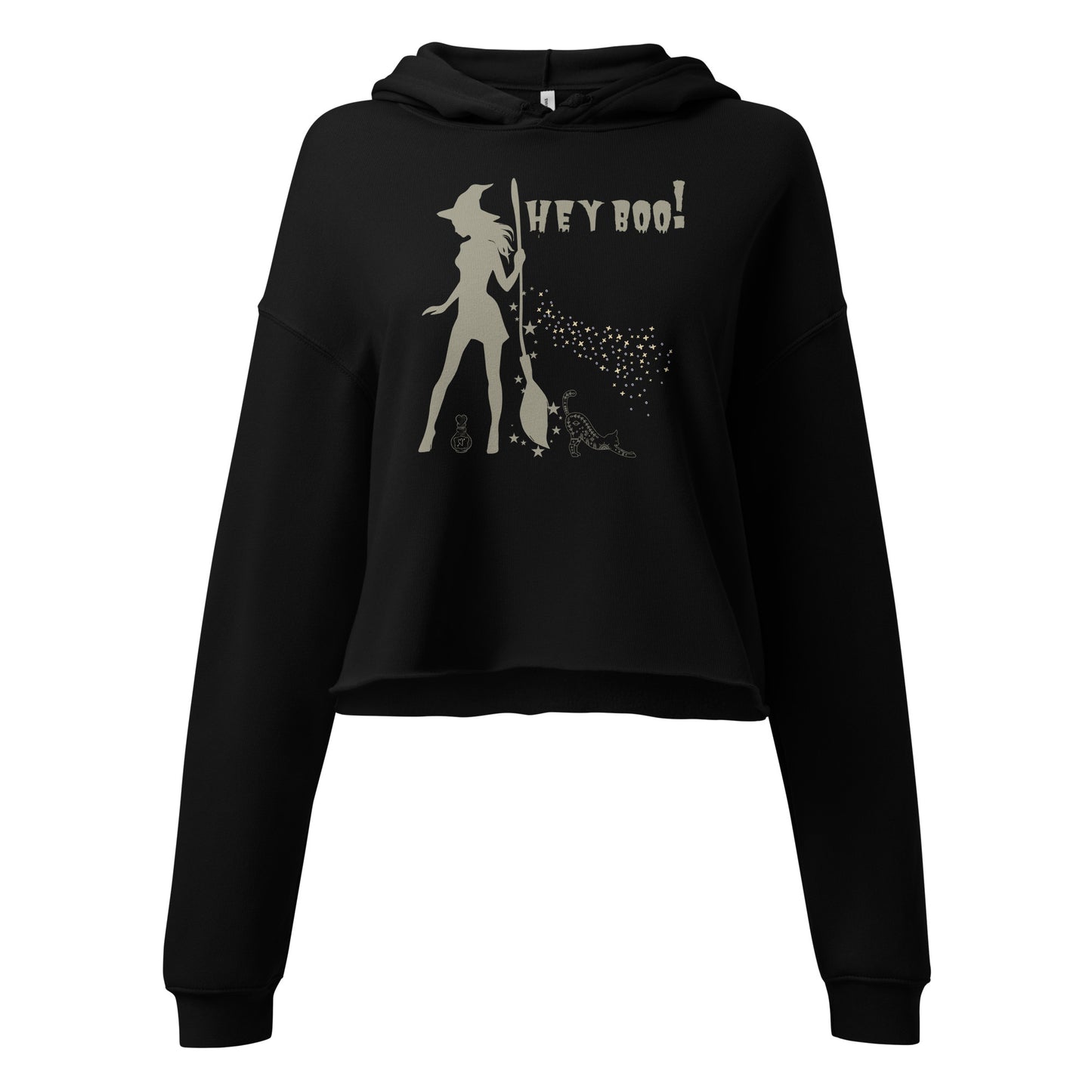 Sexy Witch Hey Boo Crop Hoodie