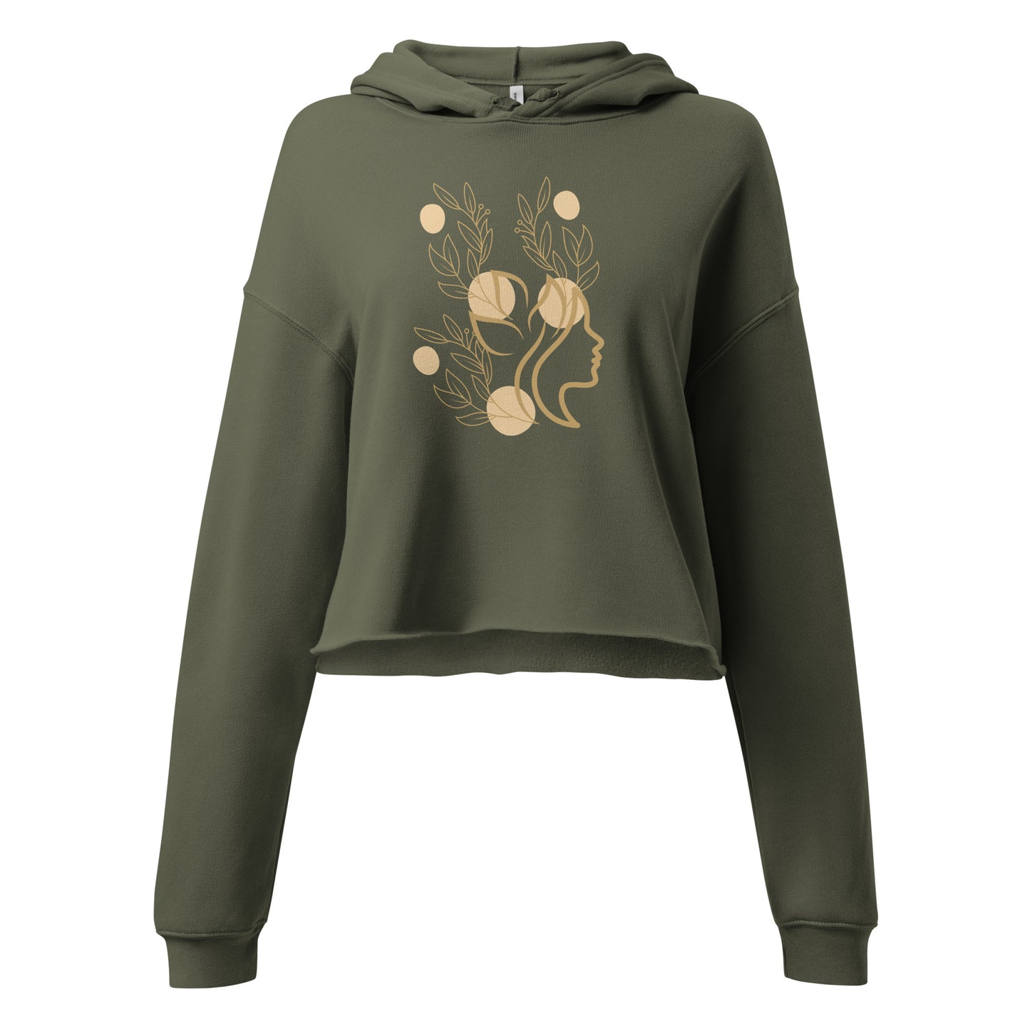 Boho Chic Flower Lady Crop Hoodie