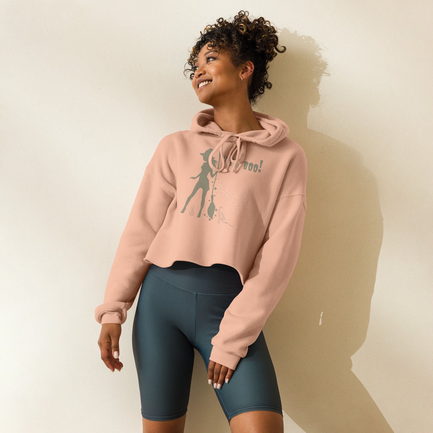 Sexy Witch Hey Boo Crop Hoodie