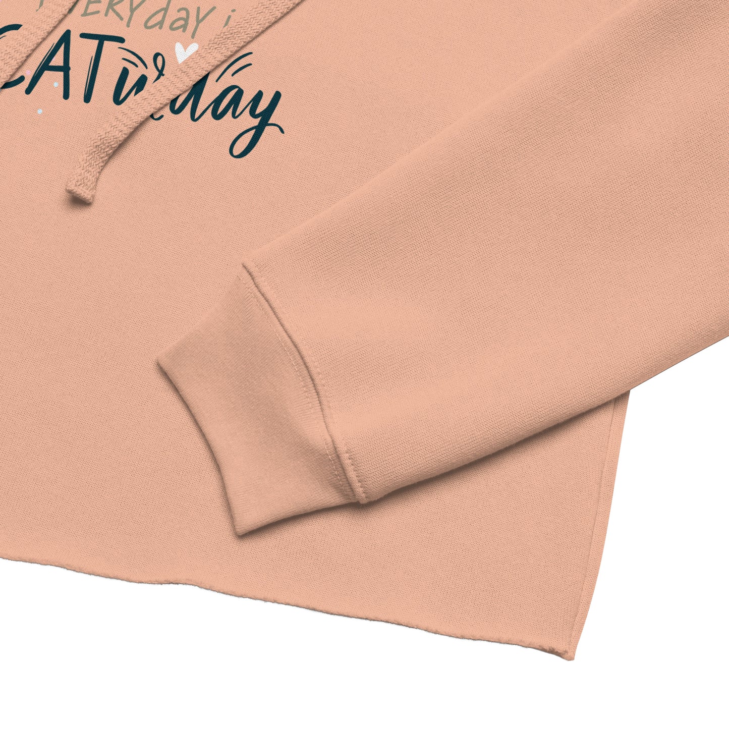 Everyday Is Caturday Crop Hoodie