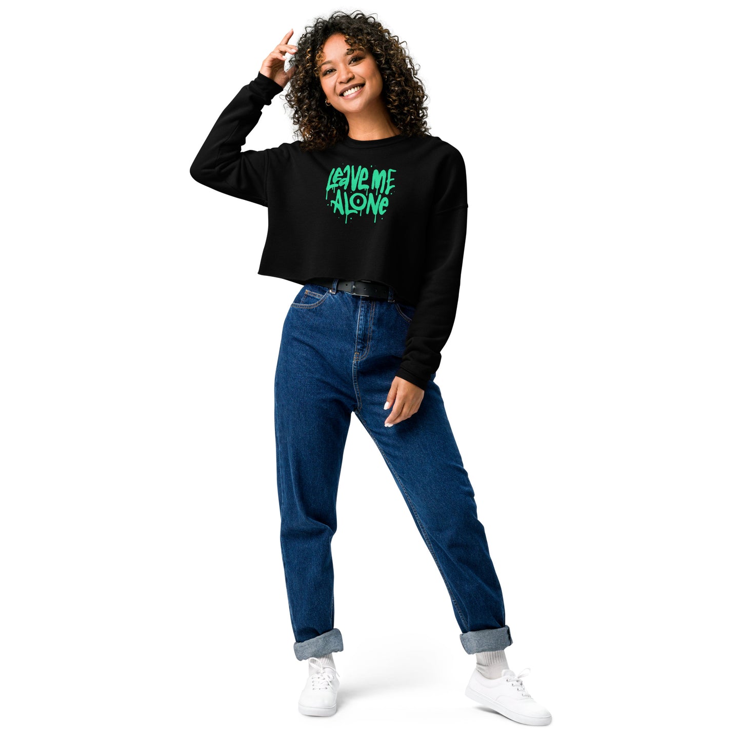 Leave Me Alone Crop Sweatshirt