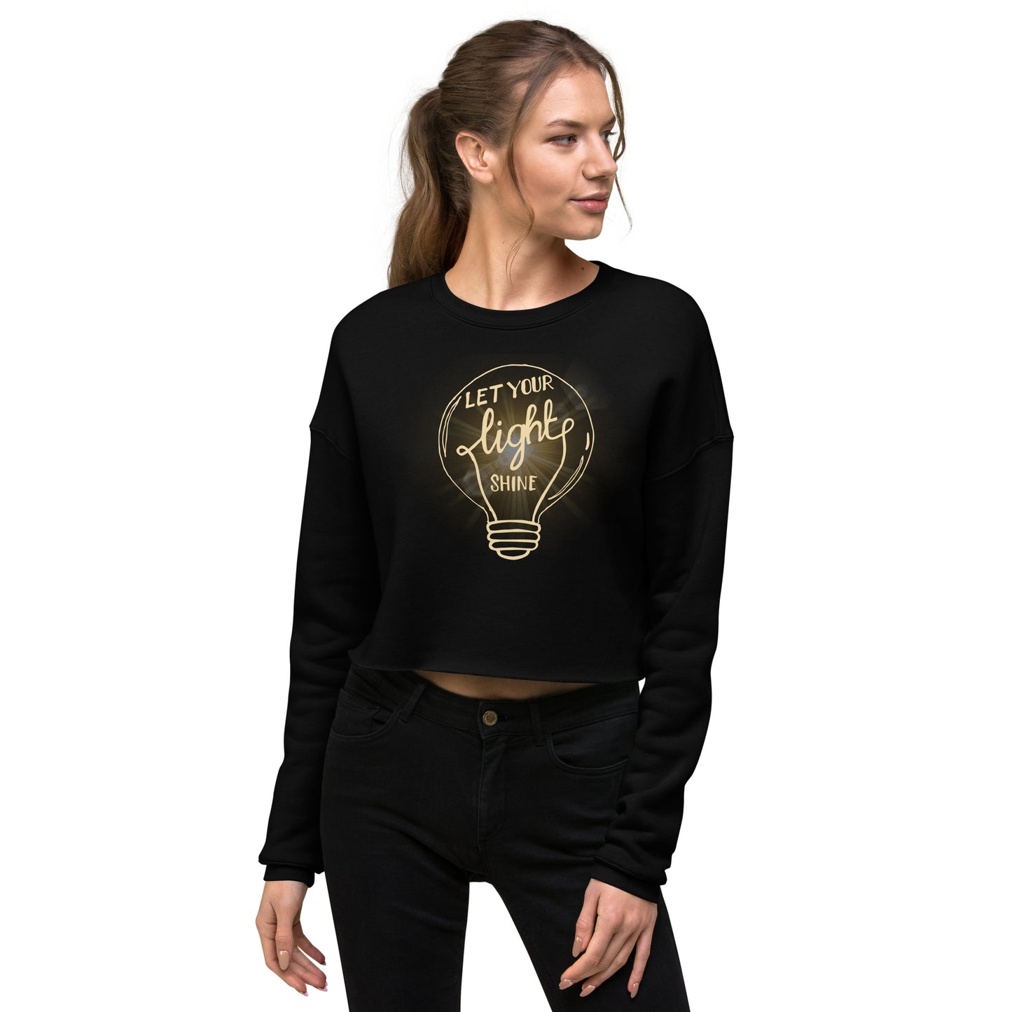 Let Your Light Shine Crop Sweatshirt