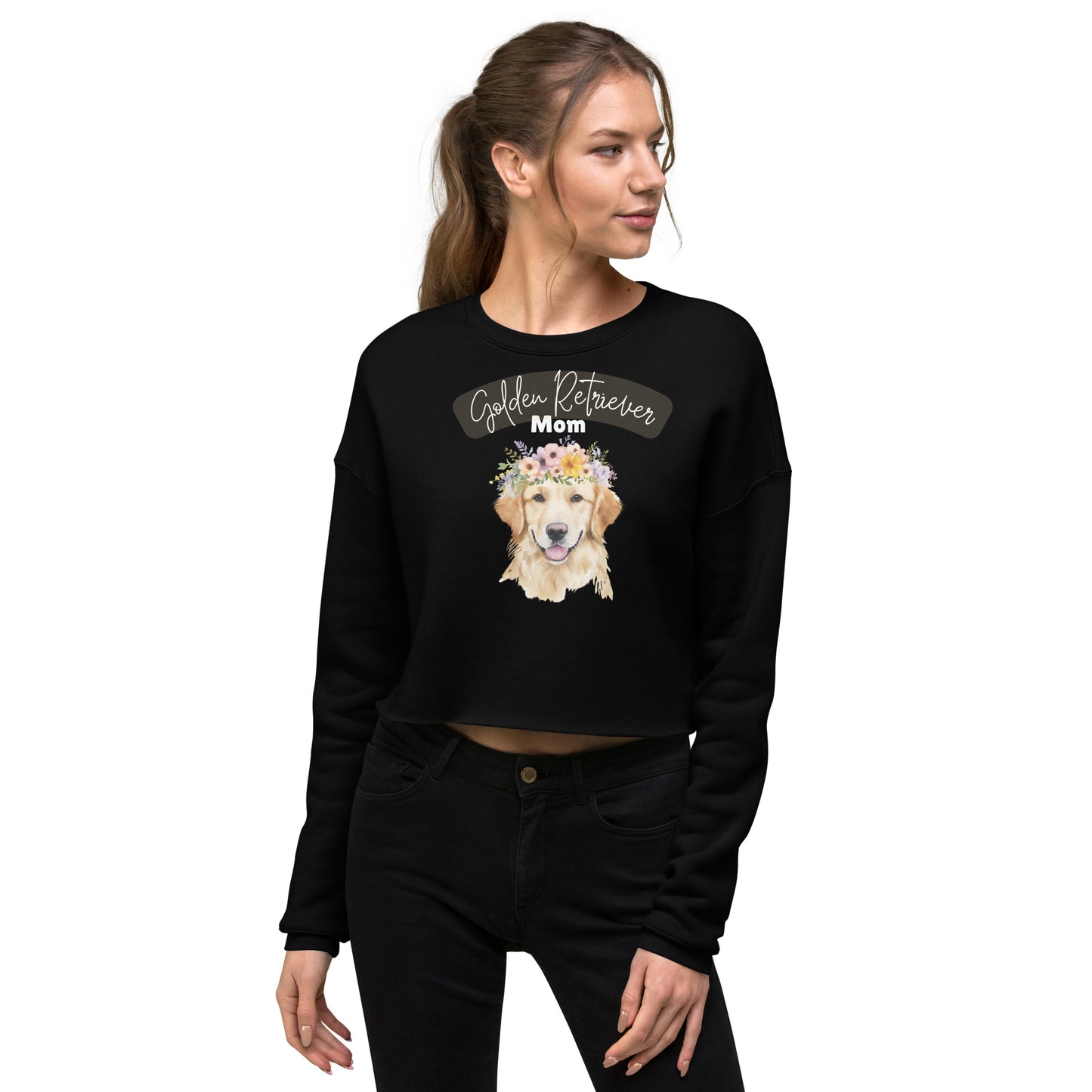 Golden Retriever Mom Crop Sweatshirt